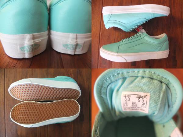 新品 VANS バンズ オールドスクール レザー グリーン 26cm