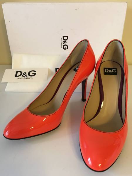 美品D&Gドルチェ＆ガッバーナ36 1/2　エナメルオレンジ