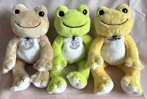 ∮ カエルのピクルス+Plus　ぬいぐるみ 3色セット 約26cm ∮