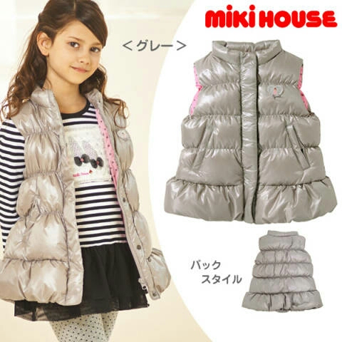 ミキハウス ダウンベスト 110 リーナちゃん スワロフスキー