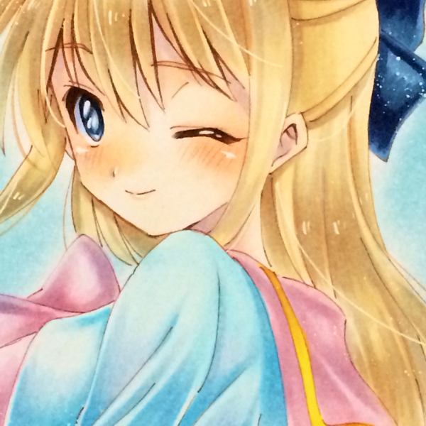 オリジナル手描きイラスト◇セーラー姉妹 A