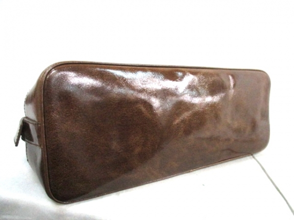 セリーヌ ハンドバッグ - ブラウン エナメル（レザー） CELINE