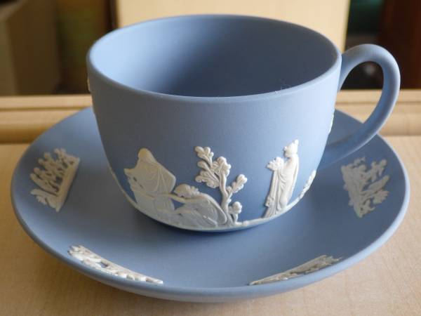 アンティークWedgwoodウェッジウッド ジャスパーカップ&ソーサー_1