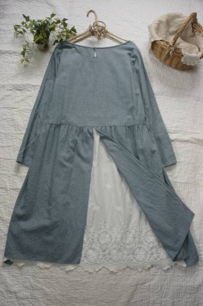 ｓｍ２★USED★後ろスカラップレースの可愛*重ね着風ワンピース