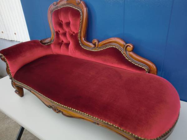 中古 アンティーク調 マホガニー? ミニソファー