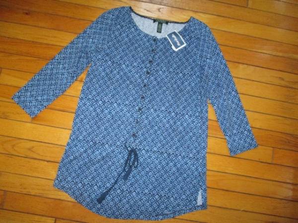 新品【ラルフローレン】紺色模様のロングカットソー