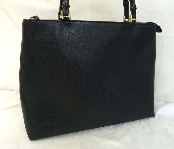 グッチ☆レザー☆トートバッグ☆黒☆中古品（P10771）
