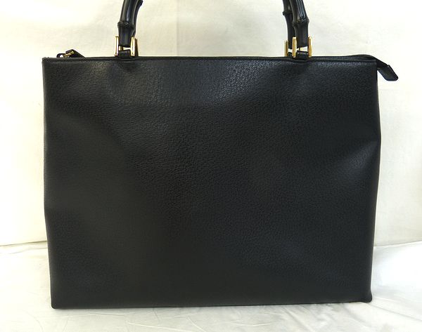グッチ☆レザー☆トートバッグ☆黒☆中古品（P10771）