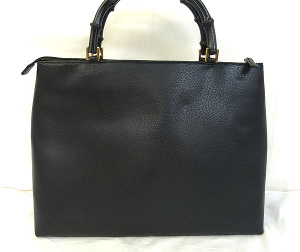グッチ☆レザー☆トートバッグ☆黒☆中古品（P10771）