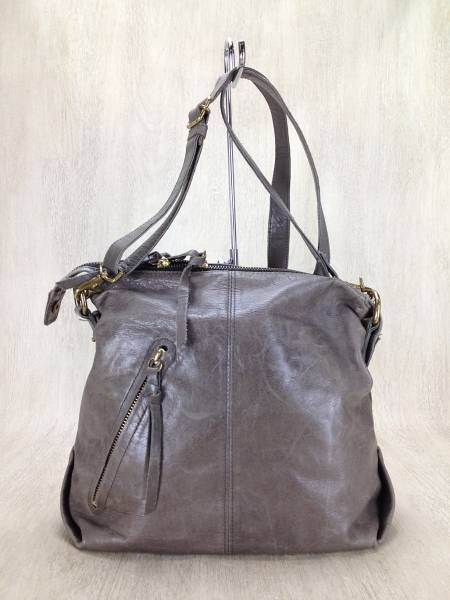 DAKOTA◆ショルダーバッグ/GRY/レザー