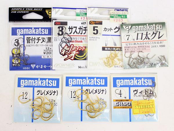 がまかつ 競技グレ など チヌ・グレ鈎 69袋セット 未使用品多数 競技