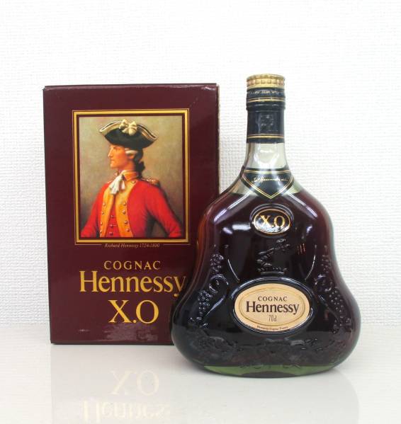 8487 Hennessy XO 金キャップ グリーンボトル 未開栓 箱付 ジャズ