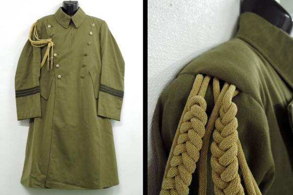 日本陸軍佐官参謀用外套（実物) 陸軍将官外被・参謀孔有り☆日本軍将校軍刀軍衣軍帽長靴徽章満州(制服