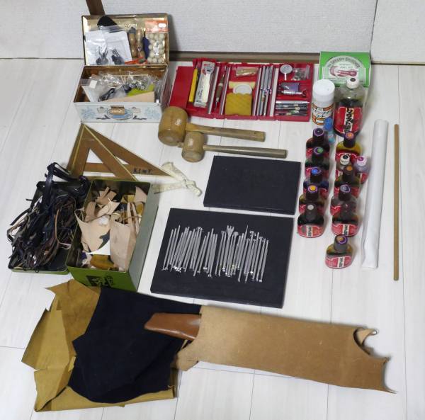 レザークラフト 工具 道具 皮革 パーツ 材料 まとめて 革細工