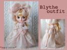 Blythe outfit ＊スモーキーピンクのローブデコルテ＊_1
