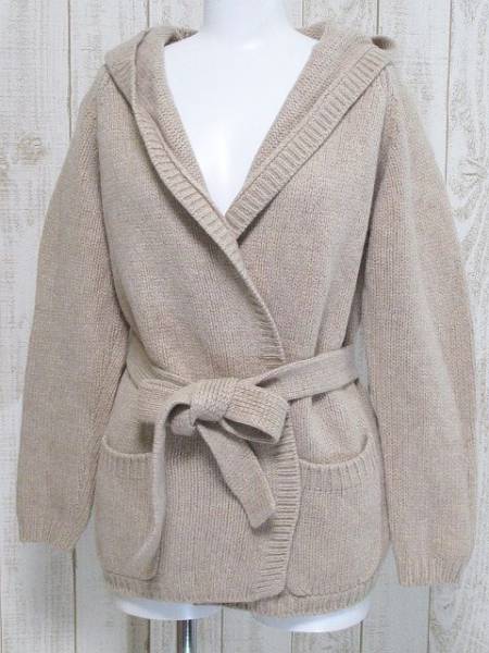 マックスマーラ MAX MARA 長袖 カーディガン 前開き S ベージュ