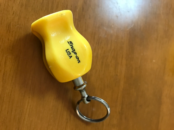 スナップオン キーホルダー グリップ 廃盤 イエロー 中古 加工済