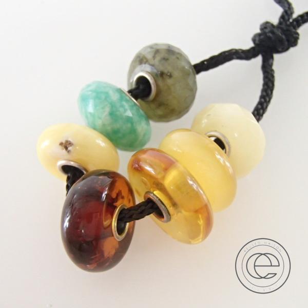 ◇TROLLBEADSトロールビーズ アンバー/天然石 ビーズ計7点