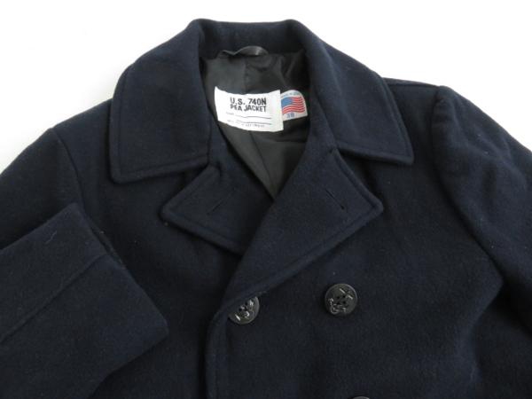 USA製△良品 ショット ピーコート／Pコート 濃ネイビー 38 Schott