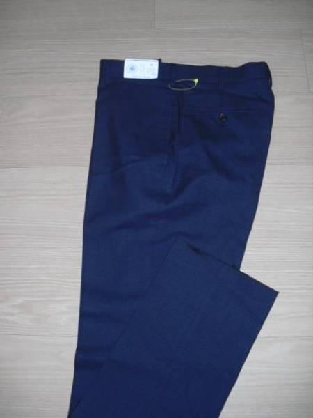 新品　Ｊ　プレス　グレンチェック　紺　春夏用　ウエスト７８