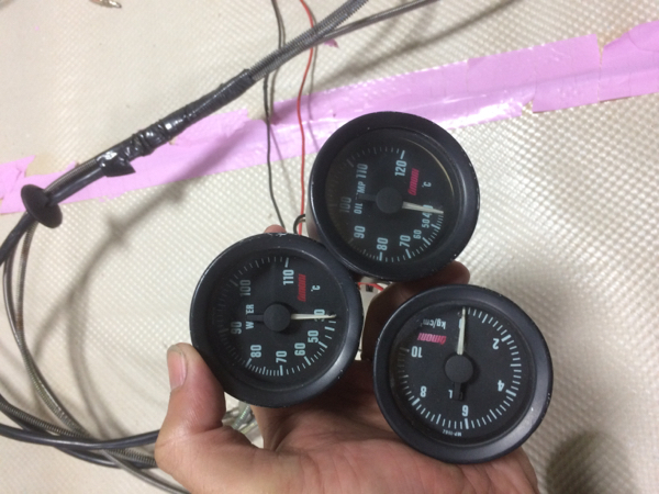 大森 3連水温 湯温 油圧 ジャンク_1