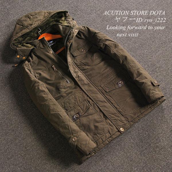 新品☆LLSBG☆ミリタリー中綿ジャケット裏ボアー　軍緑XXL