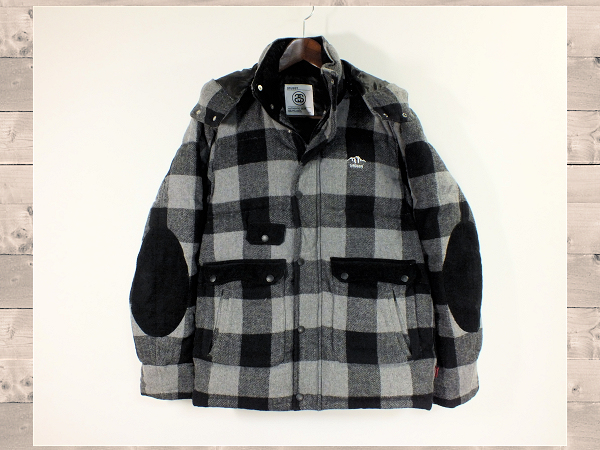 ステューシー ジャケット Stussy ダウン ウール チェック x 