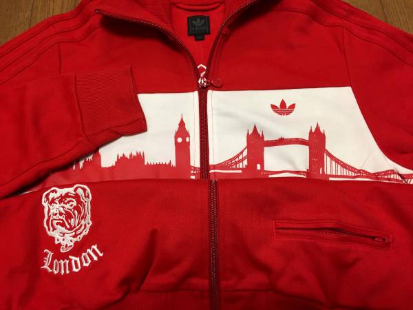 即決有★adidas Originals★都市別★LONDON★限定TTジャージ赤M