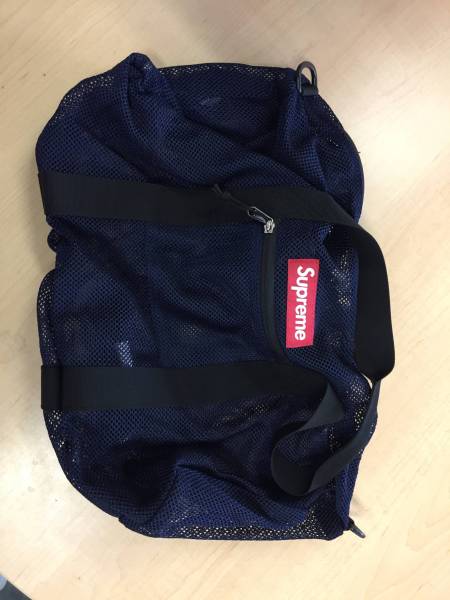 Duffle Bag Supreme Mesh - Navy Mini Blue Box Logo Adjustable Strap