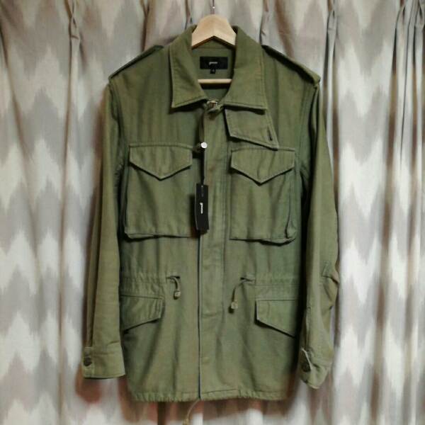 タグ付33，600 greenミリタリーファティーグジャケット HYKE