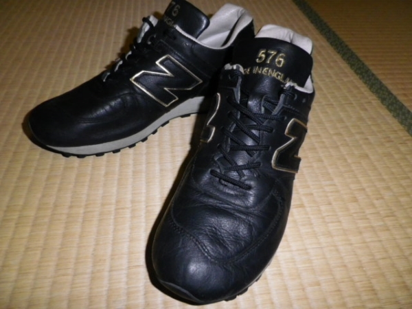 値下げ 減り少 ニューバランス 576 黒 オールレザー UK製 26.5cm