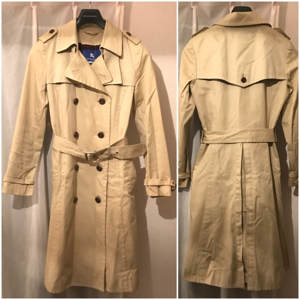 BURBERRY BLUE LABELロングトレンチコート ノバチェック38