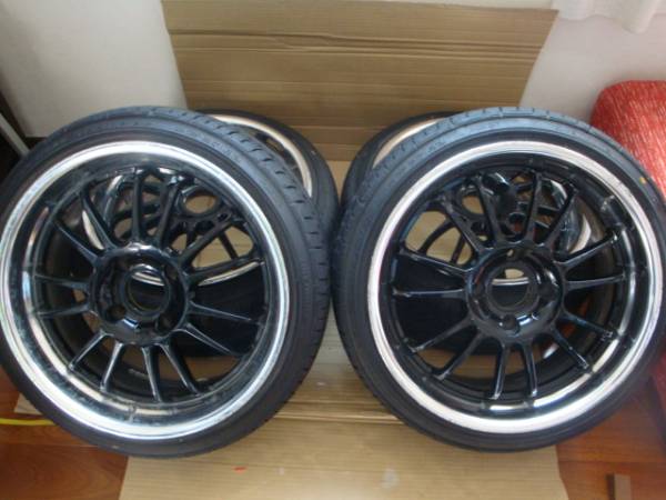 PIAA FR-7 段リム スポーク 17インチ 7.5J +42 タイヤ未使用 4本