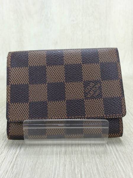 大人気，品質保証】 LOUIS VUITTON◇ダミエ/カードケース/BRW/レザー