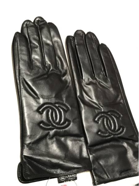CHANEL ブラック 手袋ノベルティ品 即決】シャネル ノベルティ 黒 手袋 CHANEL 手袋 グローブ 黒 ファー