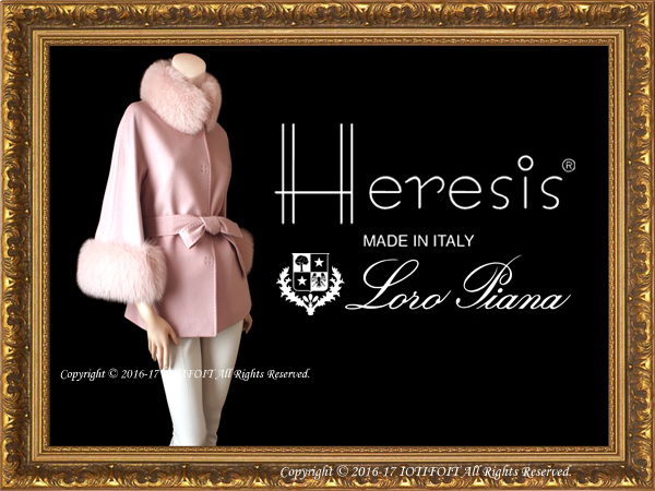 エレシス 112万 ロロピアーナカシミア+FOXファーコート 淡ピンク