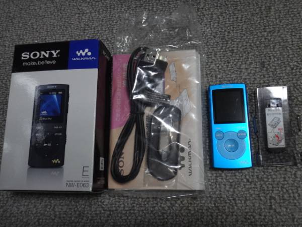 ソニーウォークマン NW-E063（4GB）青 中古 送料込