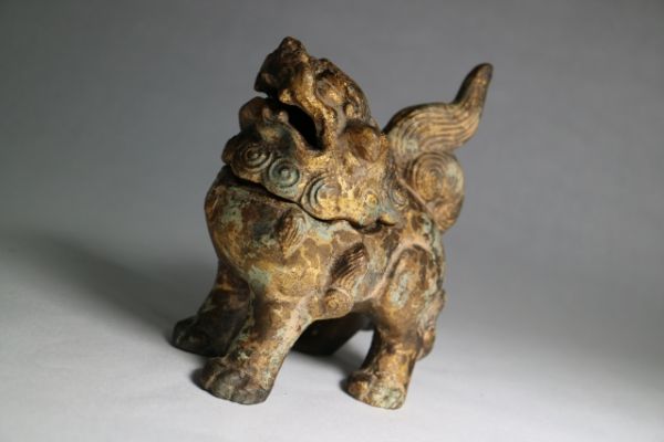 鉄製 金属工芸 獅子香炉 置物 Bu34 ***こ案内は 【公式通販】