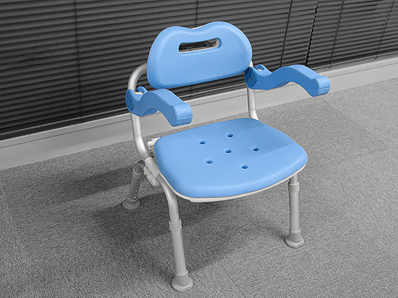 看護・介護用品 美品 パナソニック折りたたみ式 介護用風呂椅子 青