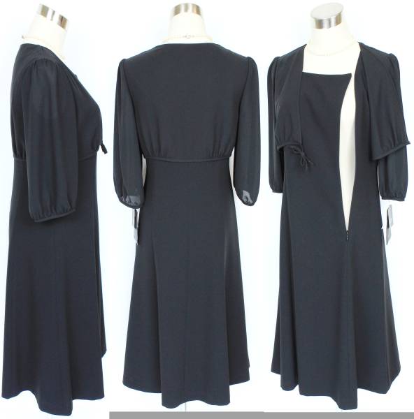 新品 夏 喪服 9号 38 ジュンコシマダ 東京ソワール ブラックフォーマル  