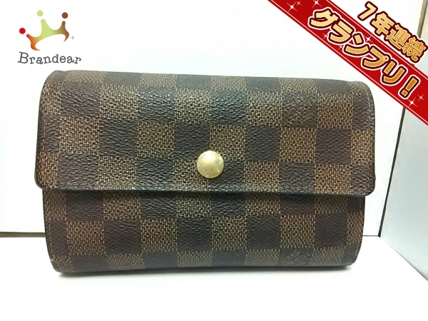 ルイヴィトン 3つ折り財布 ダミエ N63067 エベヌ LOUIS VUITTON