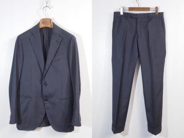 LARDINI ラルディーニ ウールジャージースーツ グレンチェック パンツ 