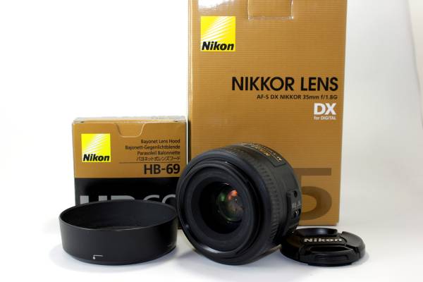 DX AF-S 35mm 【良品】Nikon ニコン DX AF-S NIKKOR 35mm F1.8G フード・元