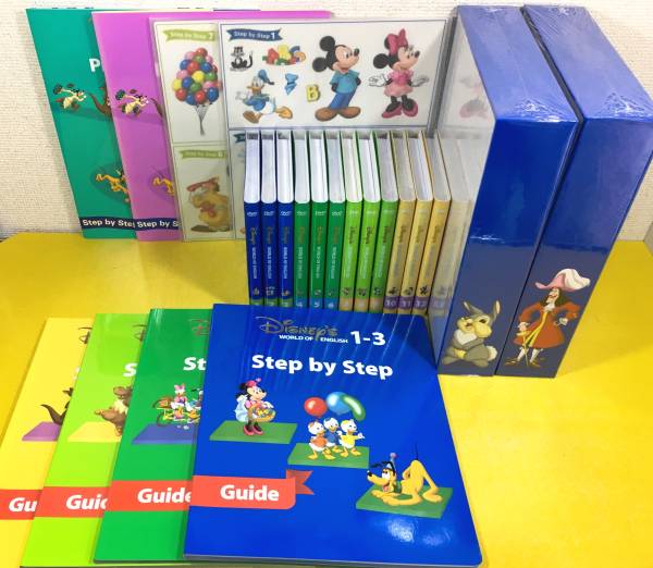 ○△□DVD全未開DWEディズニー英語ステップバイステップと絵本CD DWE