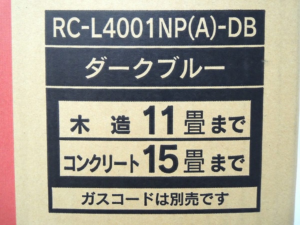未使用 Rinnai RC-L4001NP LPガス ガスファンヒーター O2132984