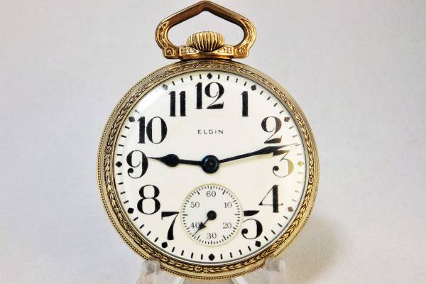 1921年製◆ELGIN ファーザータイム 21石 鉄道時計 16S Gr.454