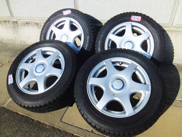 バリ山 9部山 8mm 8.5mm★North Trek N2 175/65R14 4穴マルチ★ヴィッツ キューブ等 アルミ 4本