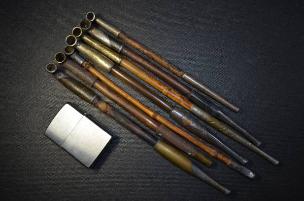 古い煙管キセルまとめて 鉄銅象嵌 純銀 在銘 古い煙管キセルまとめて