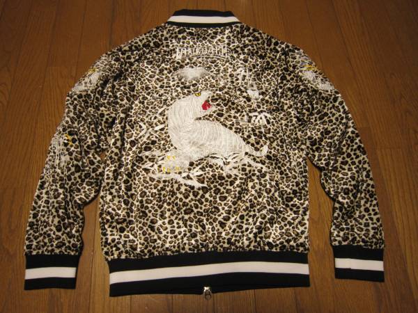 171-89/良品/LONSDALE/ロンズデール/スカジャン風/ヒョウ柄ベロア