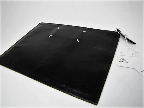 新品*定3.8万*メゾンマルジェラ11*ビンテージ加工*小型レザークラッチバッグ*